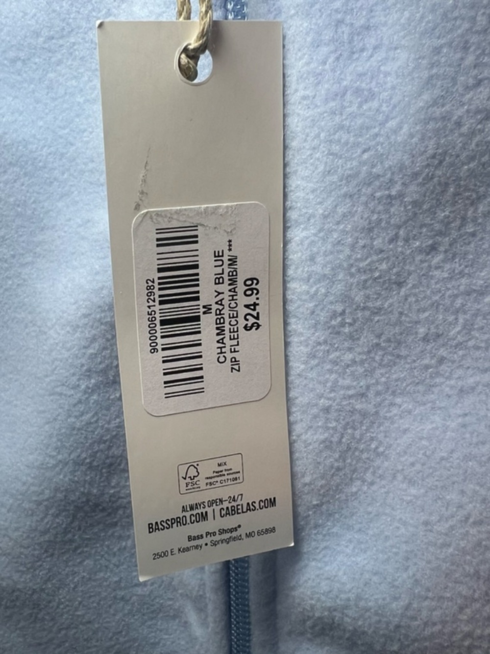 Natural Reflections Full Zip Fleece Jacket Light Blue Zip Pocket Cozy NEW Medium - Picture 4 of 14